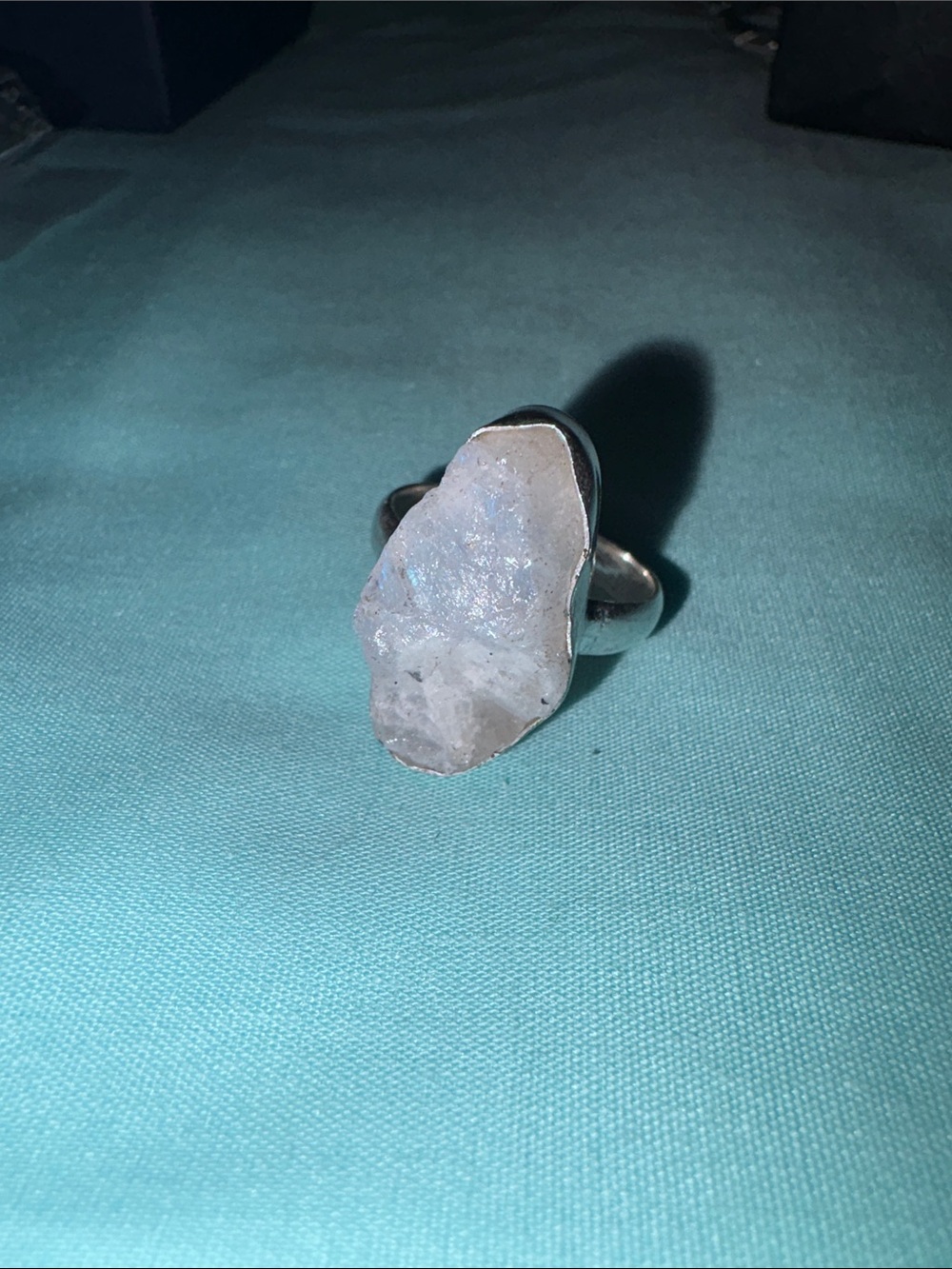 Sterling Silver iridescent Stone ring size 7.5 - Picture 5 of 5